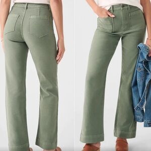 Faherty Women's Wide Leg Patch pocket pants